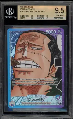 One Piece CCG Crocodile Romance Dawn OP01-062 BGS 9.5 - Image 1
