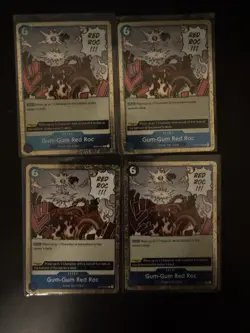 One Piece TCG Gum Gum Red Roc OP04-056 Playset (4x) - Image 1
