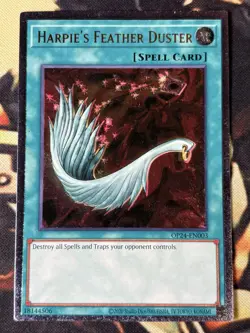Yugioh: Harpie's Feather Duster - OP24-EN003 - Ultimate Rare - Unlimited - MP - Image 1