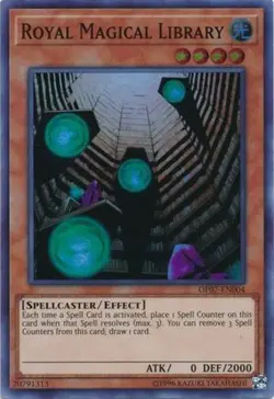 Near Mint, English Yu Gi Oh Royal Magical Library - OP07-EN004 - Super Rare - Un - Image 1
