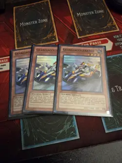 Yu-Gi-Oh 3 x AP02-EN005 Geargiaccelerator Super Rare Unlimited Lightly Played LP - Image 1