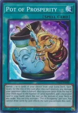 POT OF PROSPERITY SUPER RARE 1ST ED RA01-EN066 NM YUGIOH! - Image 1