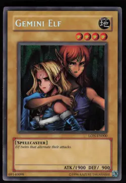 Gemini Elf LON-000 Secret Rare Reverse Foil Error Yu-Gi-Oh - Image 1