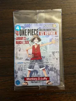 *GONZAGA Monkey.D.Luffy (College Basketball US Voyage) P-055 One Piece Promotion - Image 2