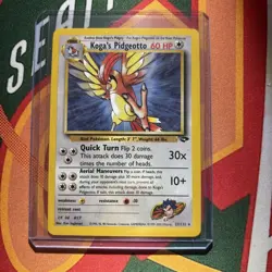 Pokemon TCG Koga's Pidgeotto Gym Challenge 27 Unlimited Rare Card - Image 1