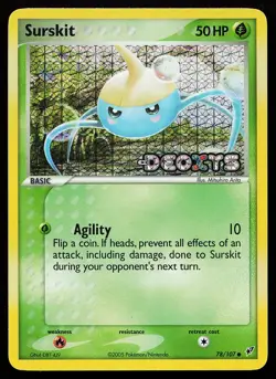 Surskit 78/107 Common Reverse Holo Stamped Deoxys Pokemon Card - Image 1