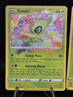 Pokemon TCG Basic Holo 2 Card Lot - Celebi 009/185 2020 English Standard - Image 2