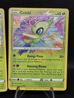 Pokemon TCG Basic Holo 2 Card Lot - Celebi 009/185 2020 English Standard - Image 3
