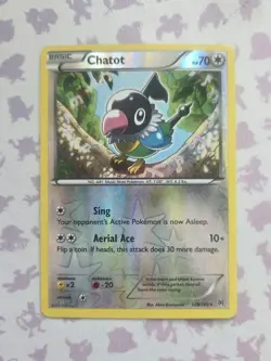 Chatot 128/162 Reverse Holo XY Breakthrough Pokemon Tcg Card LP +🎁 - Image 1