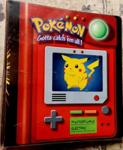 Pokemon TCG Mixed Card Lot with Pokedex Binder - Pikachu, Machoke, Electabuzz - Image 1