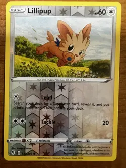 Lillipup Common Reverse Holo 2021 Pokemon TCG Evolving Skies Card 133/203 - Image 1