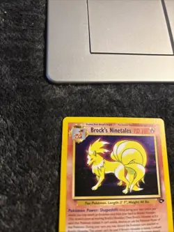 Pokemon TCG Brock's Ninetales Unlimited Holo Rare Card Gym Challenge 3/132 MP - Image 3