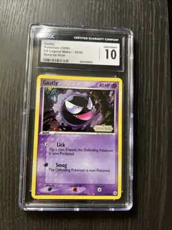 CGC 10 Gastly Reverse Holo EX Legend Maker 2006 Pokemon Card #52 - Image 1