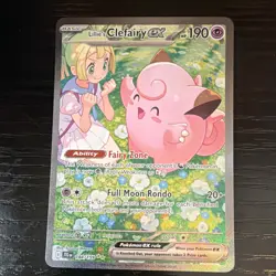 Pokemon Lillie's Clefairy EX Full Art Ultra Rare Journey Together 184/159 Card - Image 1
