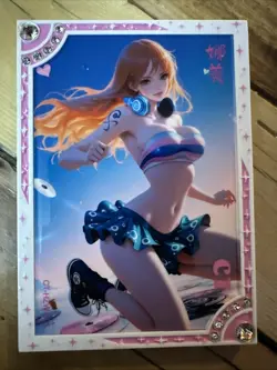 One Piece CCG Goddess Nami Metal Card - Spicy Converse Skirt - Image 1