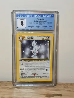CGC 8 Togetic Holo Neo Genesis 1st Edition 16/111 Pokemon cards PSA BGS - Image 1