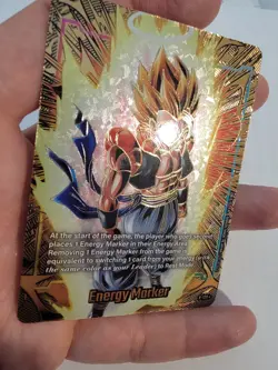 *Dragon Ball Super Card Game 2nd Anniversary GOLD Energy Marker E-129 SSJ Gogeta - Image 4