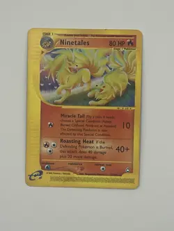 Pokemon TCG Ninetales Regular Rare Card 25/147 Aquapolis - Image 1