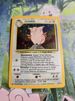 LP Clefable Holo 1/64 No Set Symbol Jungle Pokemon Card - Image 1