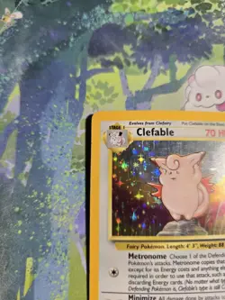 LP Clefable Holo 1/64 No Set Symbol Jungle Pokemon Card - Image 4