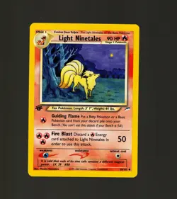 Light Ninetales 50/105 Pokemon TCG 1st Edition Neo Destiny NM Vintage 2002 Card - Image 1