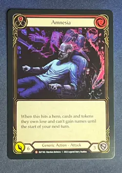 FAB OUT183 Amnesia Generic Action FOIL Majestic Flesh and Blood TCG - Image 1
