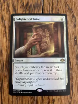 MTG Enlightened Tutor Dominaria Remastered Traditional Foil NM - Image 1