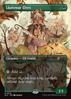 Llanowar Elves (SLC) - Extended Art SLD NM MTG - Image 1