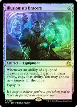 MTG FOIL Illusionist's Bracers - Ravnica Remastered #260 - Image 1