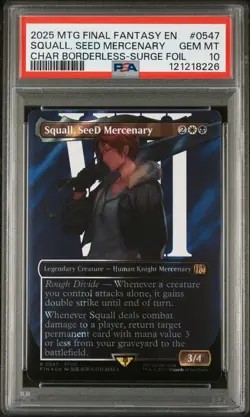 Squall, Seed Mercenary 0547 Character Borderless-surge Foil Mtg PSA 10 *226 - Image 1