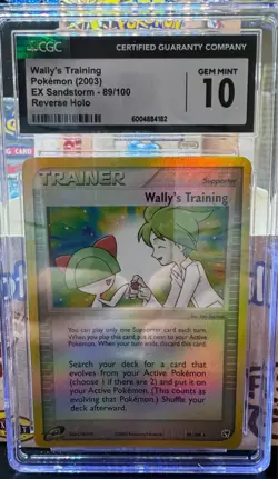 Pokemon Wally's Training #89 EX Sandstorm 2003 - CGC 10 Gem Mint - Image 1