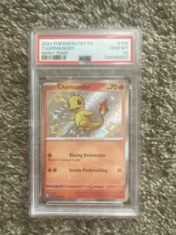 PSA 10 Charmander shiny rare 109/090 Pokemon S&V:Paldean Fates - Image 1