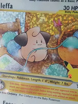 HOLO Cleffa 20/111 - NM / M - Pokemon 25th Celebrations Secret Rare Classic Card - Image 2