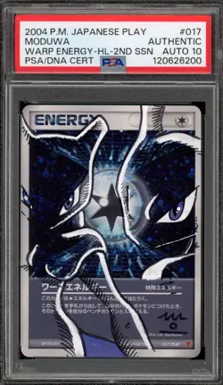 Pokemon Mewtwo Warp Energy Japanese Holo 017/PLAY Moduwa Auto 10 PSA AUTHENTIC - Image 1