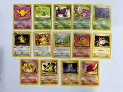 LOT OF 14 POKEMON CARDS TEAM ROCKET DARK FLAREON DRATINI MEOWTH LP-HP - Image 1