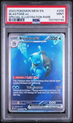 🔥 2023 POKEMON MEW EN-151 SPECIAL ILLUSTRATION RARE #200 BLASTOISE EX PSA 9 - Image 1