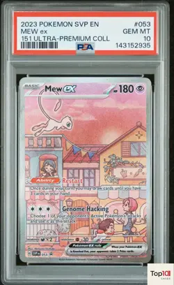 2023 Pokemon SVP EN-SV Black Star Promo 053 Mew EX 151 Ultra Premium Coll PSA 10 - Image 1