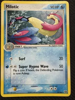 Pokemon TCG Milotic EX Emerald 8/106 Holo Rare 2005 HP Card - Image 1