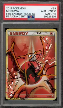 Pokemon Charizard Fire Energy Call of Legends Holo Moduwa Auto 10 PSA AUTHENTIC - Image 1