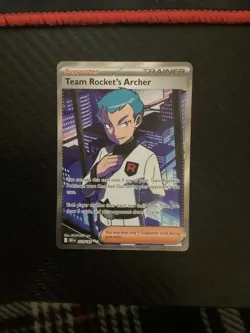 Pokemon TCG Destined Rivals Team Rocket’s Archer 223/182 SV10 Ultra Rare NM - Image 1
