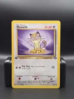 Pokemon Meowth Jungle Set 56/64 1st Edition Regular Common Vintage 1999 WOTC TCG - Image 1