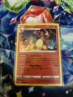 2020 Pokemon Sword & Shield Vivid Voltage Charizard Cracked Ice Holo - Image 1
