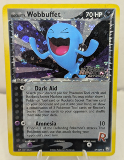 Pokemon TCG 2004 Rocket's Wobbuffet 47/109 Team Rocket Returns Holo Stamped MP - Image 1
