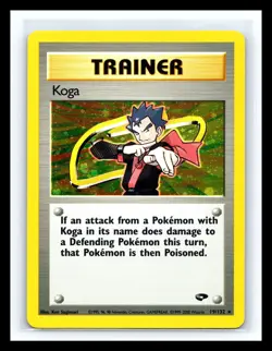 🔥 KOGA Trainer 2000 Gym Challenge Pokemon HOLO RARE # 19/132 Vintage Card - Image 1