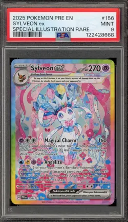 Pokemon Sylveon ex Prismatic Evolutions Special Illustration Rare #156 PSA 9 - Image 1