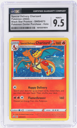 2022 Pokemon SWSH Black Star Special Delivery Charizard Center Purchase CGC 9.5 - Image 1