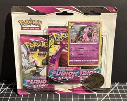 Pokemon TCG - Sword & Shield Fusion Strike 3-Pack Blister Espeon SEALED - Image 1