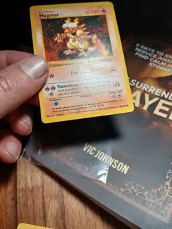 1999 Magmar 36/102 1st Edition Shadowless Base Set Pokemon Vintage Tcg - Image 4