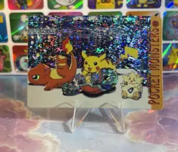 Pokemon Pikachu Vintage Pocket Monsters Vending HOLO Prism Sticker 1998 Nintendo - Image 5