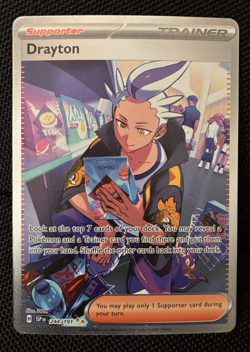 Drayton Full Art, Pokemon Near Mint, Surging Sparks, Illustration Rare, 244/191 - Image 2